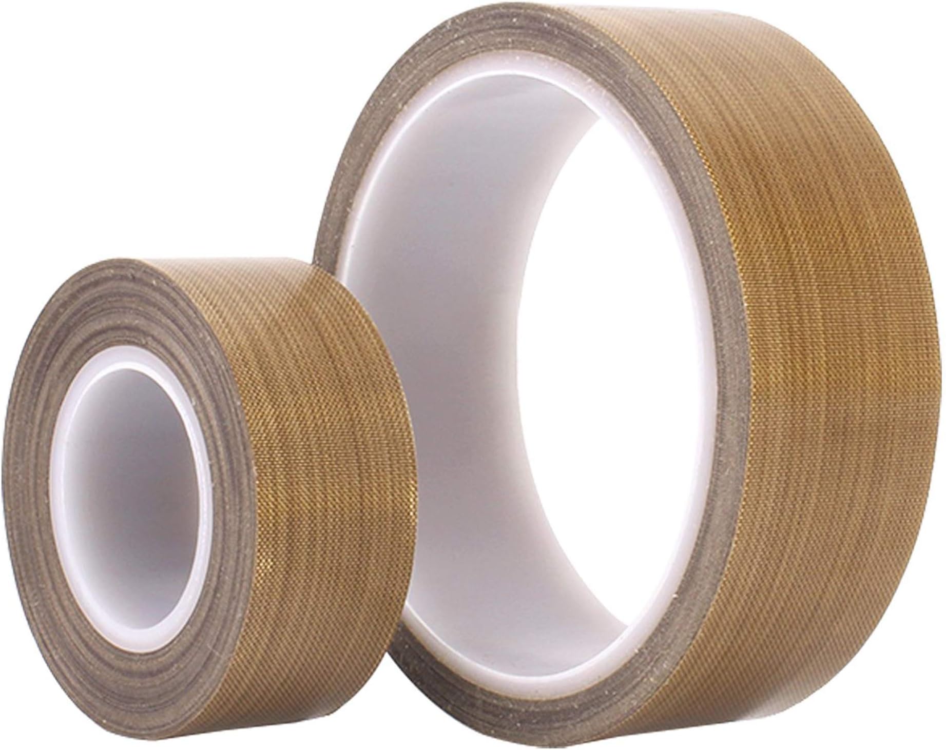 PTFE Coated Fiberglass Adhesive Teflon Tape,high Temperature Tape for Vacuum, Hand and Impulse Sealers;Drying Mechanical Conveyor Belt, Thickness 0.13mm,Length 10m (5mm X 11yards X 0.13mm(Brown))