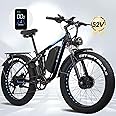 Peak 3000W/5000W Dual Motor Electric Bike for Adults, 24/26 Inch, Up to 90Mile & 45MPH E-Bike Fat Tire Full Suspension Electric Bicycles, 7 Speed AWD Mountain Ebikes, Hydraulic Disc Brake, UL 2849