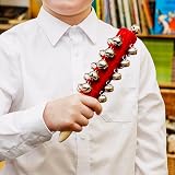A-Star 21 Bell Jingle Sleigh Bell Stick Wood Handle 26cm Length view 5