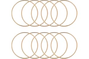 Lazycloud 10 Pack 3 Inch Gold Dream Catcher Metal Rings Hoops Macrame Ring for Dreamcatchers and Crafts