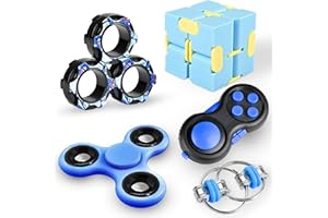 DR.KBDER Valentines Day Gifts for Him 5PC Fidget Toys Adults Set Fidgets for Classroom Must Have Autism Sensory Pack Figette Cube ADHD Special Treasure Prize Tool Stress Relief Desk Cool Gadget for Kids Teen