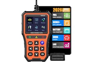 HUAJUN OBDII Car Fault Detector, Scanner Diagnostic Tool 2.8-inch IPS Color Screen Bluetooth 5.1, Fit for 12V Gasoline Cars (