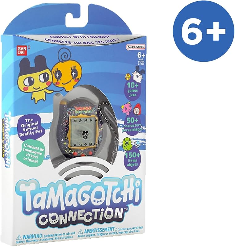 Bandai – Tamagotchi Connection Neon Planet – Animal Virtual Interactivo con conexión a Infrarrojos – Pantalla Grande en francés – Minijuegos – Juguete para niños a Partir de 6 años – 44028