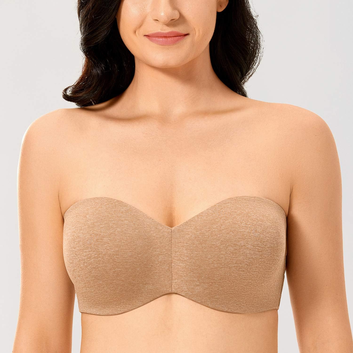 DELIMIRA Women's Non-Padded Underwire Minimizer Support Strapless Bra for Large Bust at  Women’s Clothing store