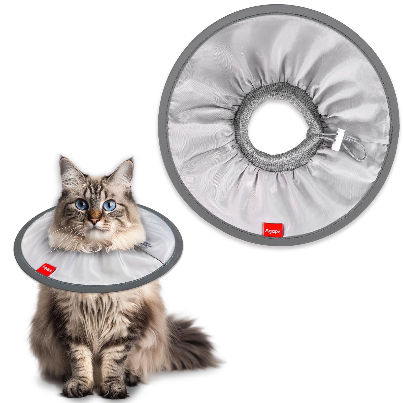 Photo 1 of Agape Comfortable Cat Cone, Lightweight Cat Cone Collar Soft, Recovery Collar for Cats After Surgery to Stop Licking & Scratching, Protective E Collar for Small, Medium, and Large Cats for Wound Care