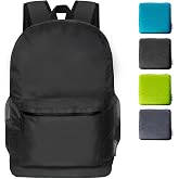 pack all 20L Lightweight Foldable Backpack, Water-Resistant Hiking Daypack | Ultralight, Packable, Tear Resistant Nylon, YKK Waterproof Zipper, Comfortable Mesh Straps, Multi-Pocket for Travel, Black