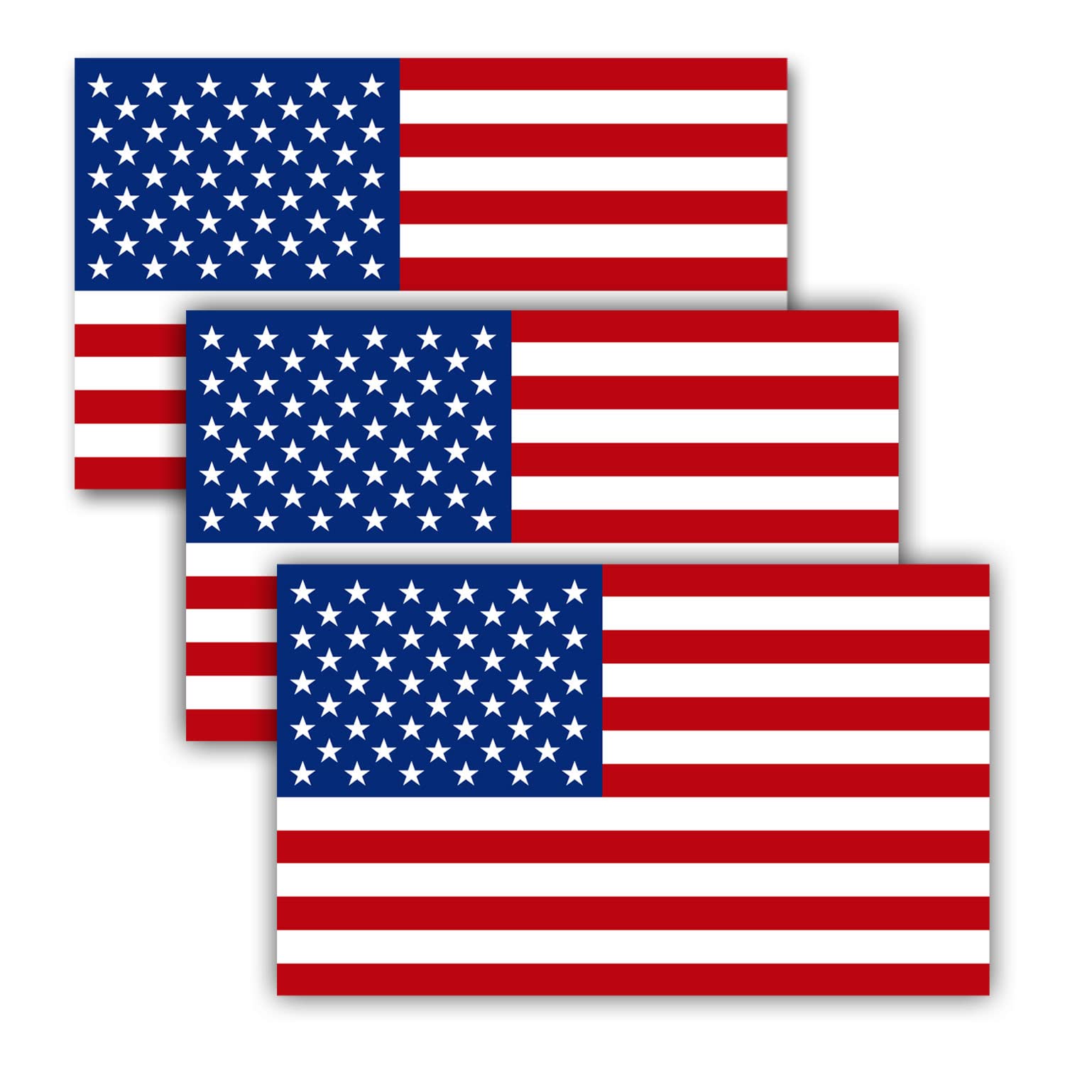 American Flag Decal,3pcs USA Flag Decal Sticker, Reflective Car Stickers for Cars/Trucks - Support US Military