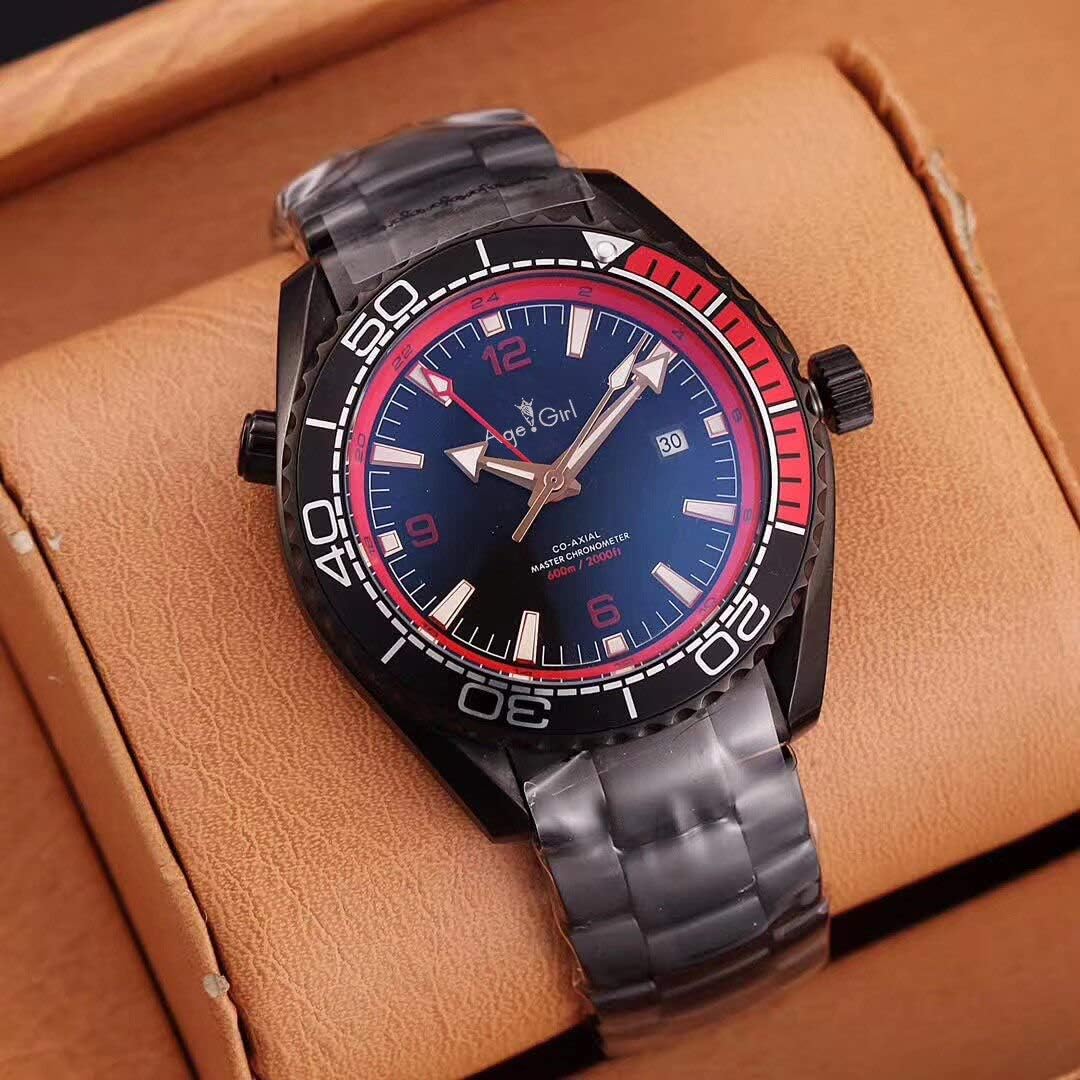 Classic Wristwatch Men Automatic Mechanical GMT Waterproof Blue Red Black Rose Gold Professional Stainless Steel Sapphire Watches AAA+