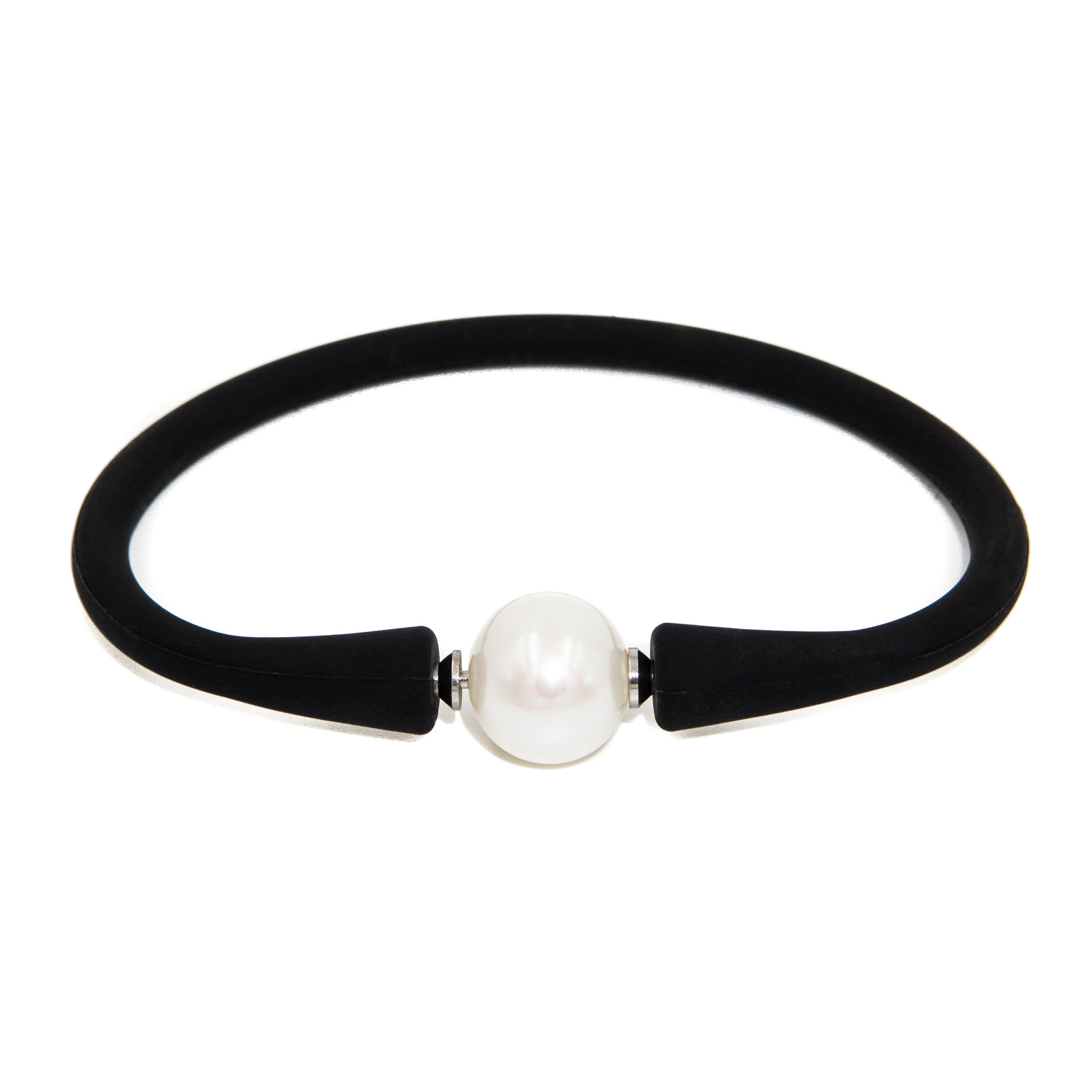 Secret & You Pearl Bracelet - Freshwater Cultured Pearl 10.5 to 11 mm and System to change the pearl wiht a different color one or another Gem – Flexible Indian Rubber band.