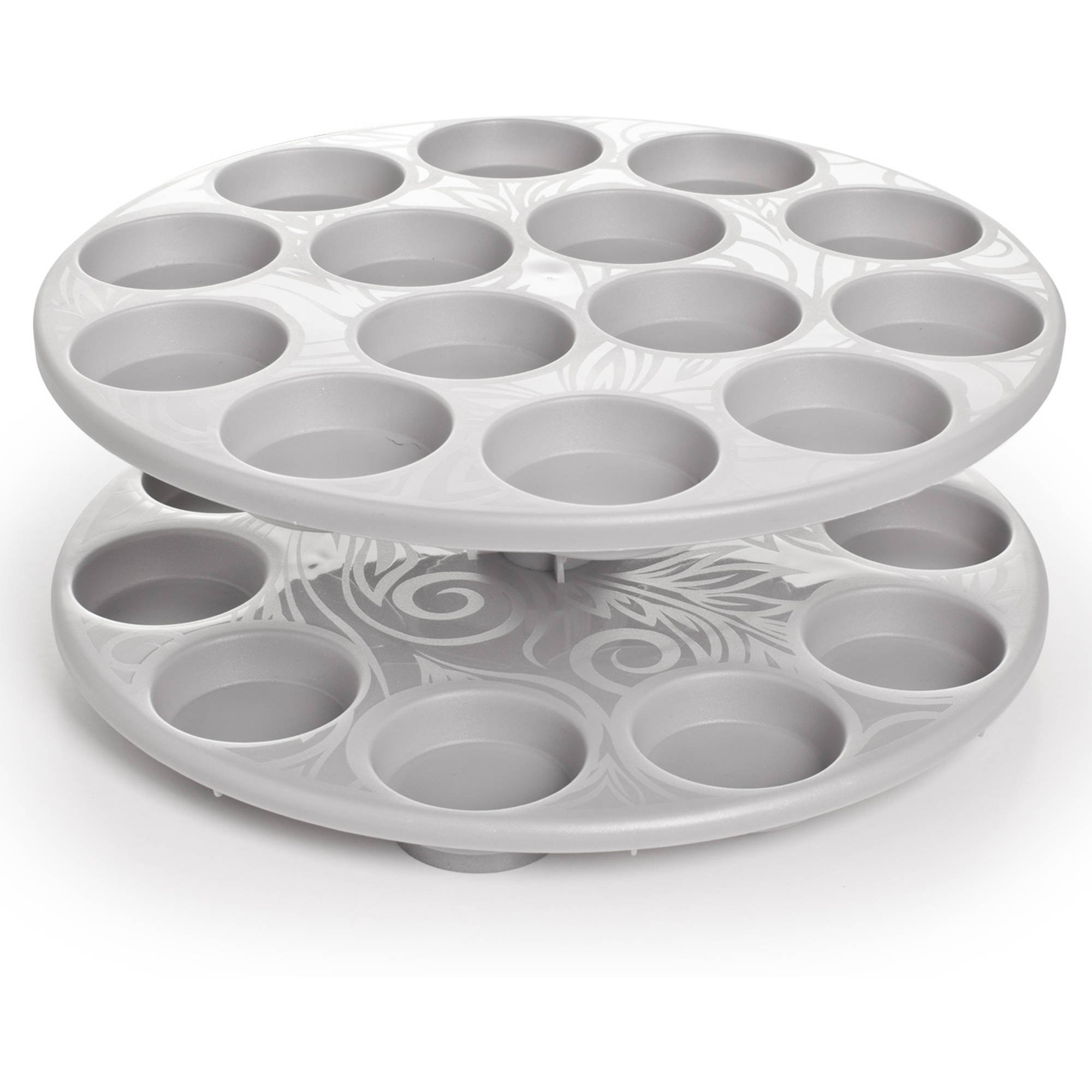 Love Cooking David Tutera 2 Tier 24 Cupcake Insert, Carbon, Multi-Colour, 34 x 31.5 x 18.5 cm