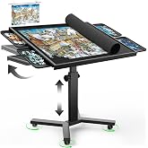 1500 Piece Jigsaw Puzzle Table with Legs, 35.43"x27.87" Metal Puzzle Tables for Adult (Stability Tested &amp; Ergonomic), Adjustable Height &amp; Tilt Angle, Wooden Puzzle Board with 4 Drawers &amp; Cover