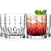 Barski Whiskey Glasses - Double Old Fashioned Rocks Glass - Set of 4 Lowball Tumbler - DOF Crystal Glass Tumblers - For Scotch - Bourbon - Water - Beverage - Drinking Glasses - 12 oz - Made in Europe