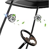 10L0L 2 Pack Magnetic Golf Cart Fans Rechargeable Big Battery Powered Portable Fan,3 Speeds/2 LED Light/56 Hrs Runtime/360°Rotatable with Magnetic Base,USB & Type C Ports,Summer Golf Cart Accessories