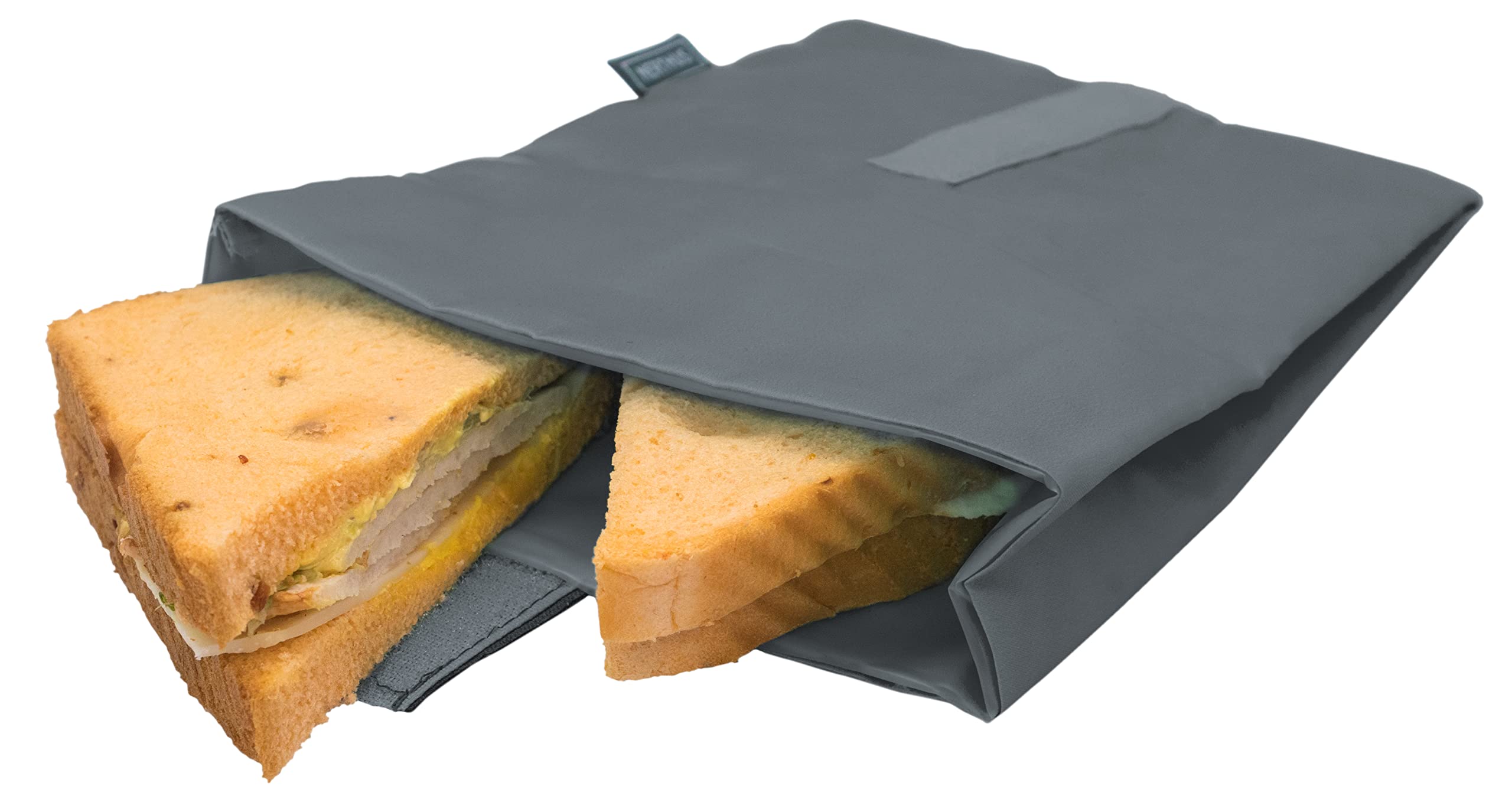 NERTHUS FIH 870 Sandwich Bag XL Reusable Eco Black, Adaptive, Easy to Clean and Washing Machine Safe