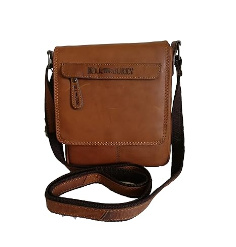 Hill Burry Leder Tasche,Vintage Businesstasche,Messengerbag Tablettasche, braun