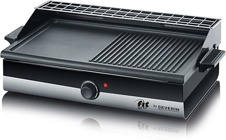 Severin PG 2367 Barbacoa SMART-LINE, 2200 W, Gris mate y negro: Amazon
