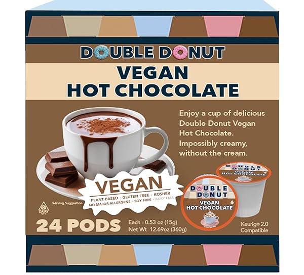DOUBLE DONUT DAIRY FREE HOT CHOCOLATE PODS, LACTOSE...