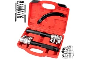 YEYETUO 2 PCS Coil Spring Compressor Tool, Automotive Strut Spring Compressor, Heavy Duty Strut Spring Compression with Safety Jaws and Holder, Spring Compressor Tool 2205 LB Capacity
