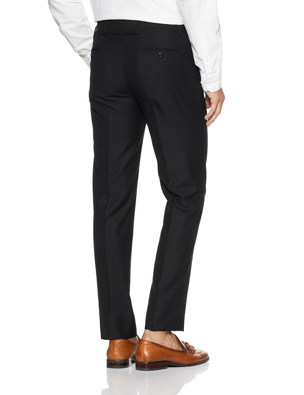 louis philippe men's relaxed fit formal trousers