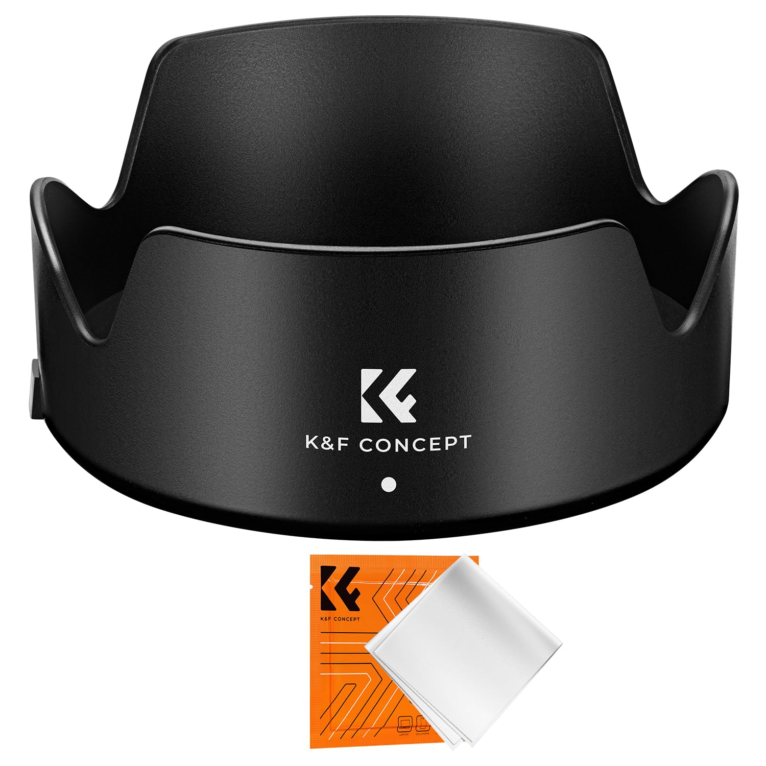 K&F CONCEPT EW-73D Lens Hood, 67mm Bayonet Lens Hood for Canon RF 24-105mm F4-7.1 IS STM and EF-S 18-135mm f/3.5-5.6 IS USM Lens, Reversible Lens Protector with Cleaning Cloth