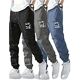 GORGLITTER Boy's Cargo Pants 2 Piece Elastic Waist Hiking Pants Joggers with Pockets