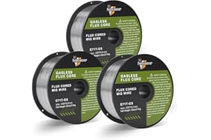 HAXIAOER .030'' Flux Core Welding Wire MIG Welding Wire 3 Pack 2 Pounds E71T-GS Gasless Mild Steel MIG Welding Wire with Low Splatter