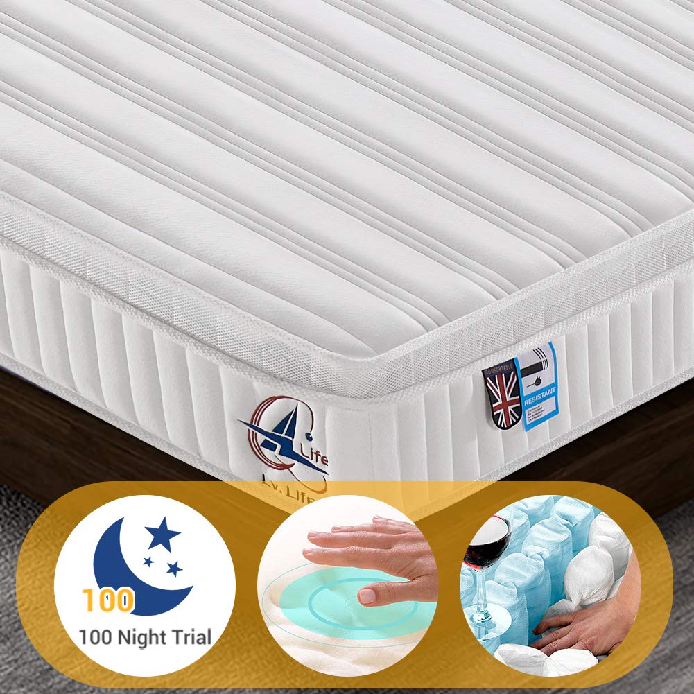 Ej. Life Super King Mattress, Nine Zone Pocket Sprung Mattress 6FT