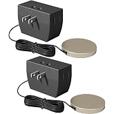 DEWENWILS 2 Pack Touch Dimmer Switch, Plug and Play Lamp Touch Control Pad | Full Range Dimmer, 8FT Extension Cord, Ideal for LED/CFL Lights, and Incandescent Bulbs, ETL Listed, Black