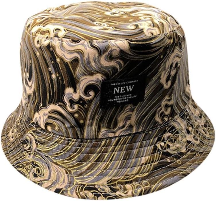 Ximandi Bucket Hats, Soft Cotton Print Sun-Proof Folding Boonie Hats