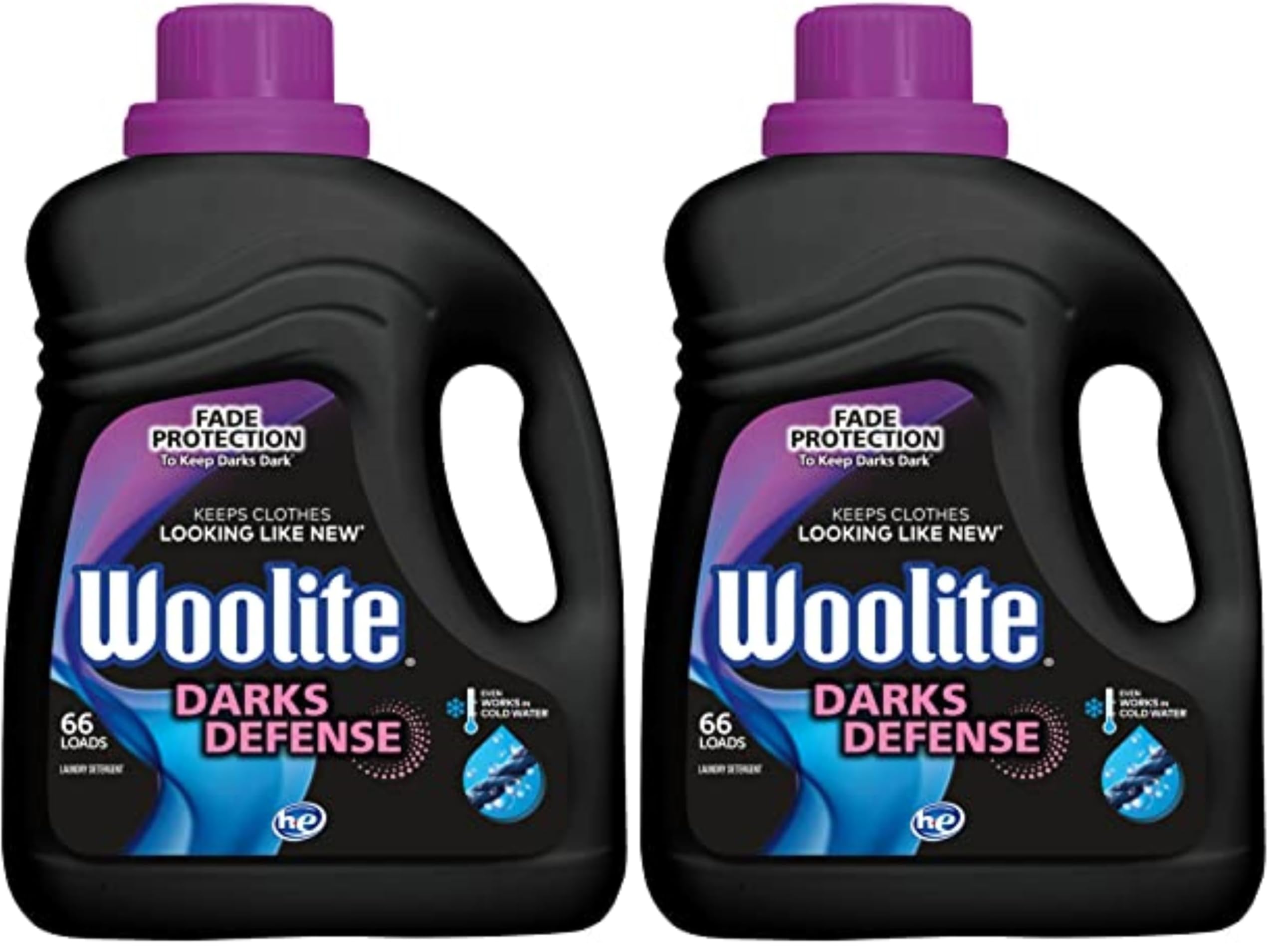 Woolite Darks Defense Liquid Laundry Detergent | 66 Loads | 100 Fl Oz | HE & Regular Compatible | Pack of 2 Image
