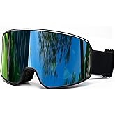 AVV OTG Ski Goggles Anti Fog UV400 Protection - Helmet Compatible for Men Women Youth Snow Sports