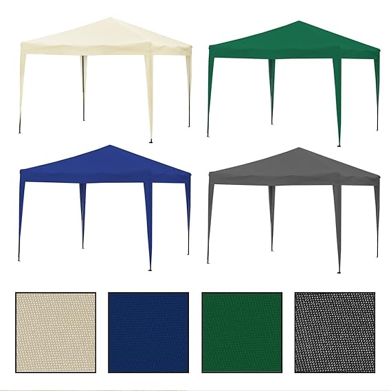ESTEXO Falt Klapp Pavillon 3x3m Festzelt Partyzelt Gartenzelt Zelt Pavillion Bierzelt (Dunkelgrau)