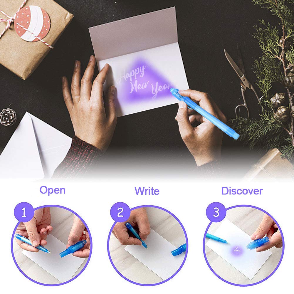 Amteker Mitgebsel Kindergeburtstag Zauberstifte, UV Stift Geschenke zur Einschulung Schultüte Füllung, Kleine Geschenke für Kinder, Give Aways Kindergeburtstag Gastgeschenke,Kindergeburtstag Mitgebsel 2