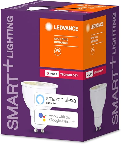 LEDVANCE Smart LED ZigBee GU10 reflector blanco clido regulable compatible directamente con Echo Plus y Echo Show 2 Gen Compatible con Philips Hue Bridge