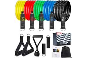 AXV Exercise Bands Resistance Bands Set with Handles for Working Out, Tube Resistance Bands, Exercising Bands, Resistance Rope, Resistant Band Exercise Equipment Workout Men Women