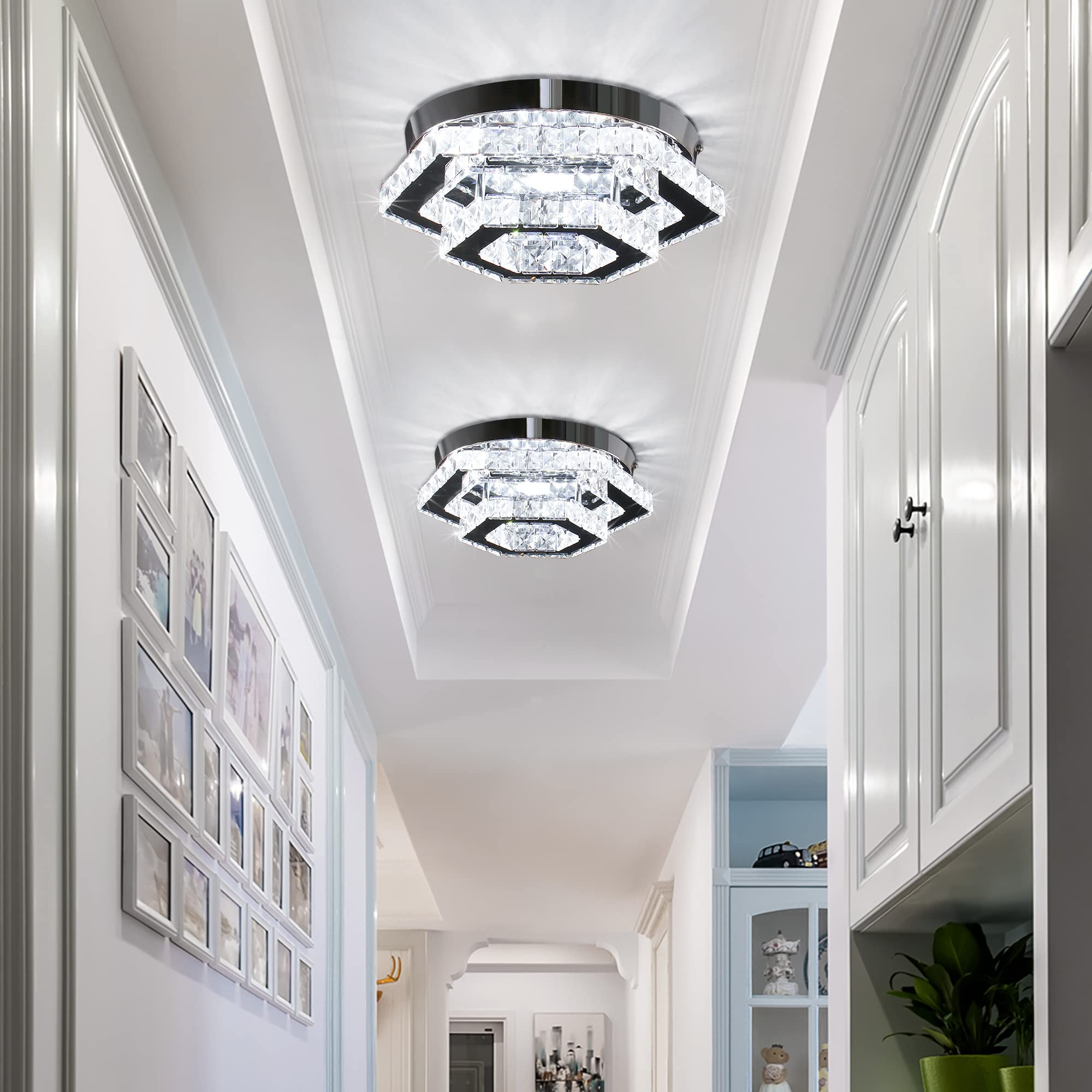 Mua CXGLEAMING Modern LED Chandelier Flush Mount Ceiling Light Fixture ...