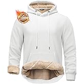 Pudolla Men's Sherpa Hoodie Pullover Winter Thick Warm Fleece Lined Hoodies Athletic Sweatshirts with Kangaroo Pouch Pocket