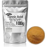 Tannic Acid, Tannic Acid Powder 99% Pure, Metal Restoration (100g(3.5oz)) | Rust Conversion, Wood Aging, Leather Craft, Easy Mixing, Moisture Barrier Pouch