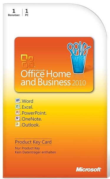 Microsoft Office Home and Business 2010 (Product Key Card)