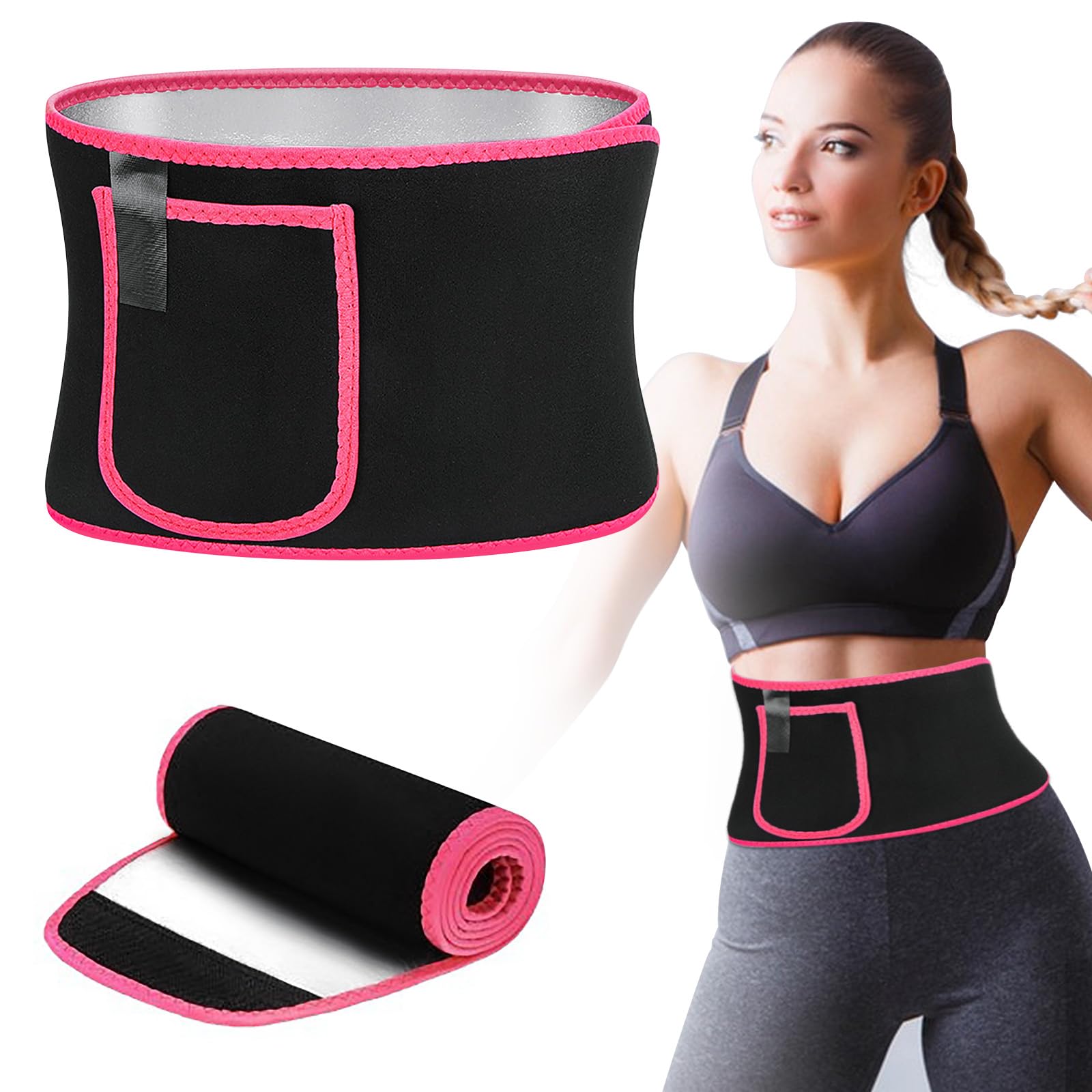 KIPTVO Waist Trainer Women Body Shaper, Belly Fat Burner, Adjustable Waist Trimmer, Unisex