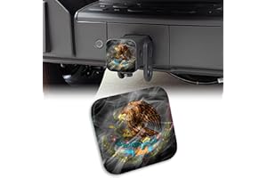 UUCBTAH Trailer Hitch Cover Mexico Smoke Flag Tow Hitch Cove Universal 2" Heavy Duty Trailer Hitch Tube Rubber Covers,Square Hitch Cover Plug Cap for Trucks SUV Cars