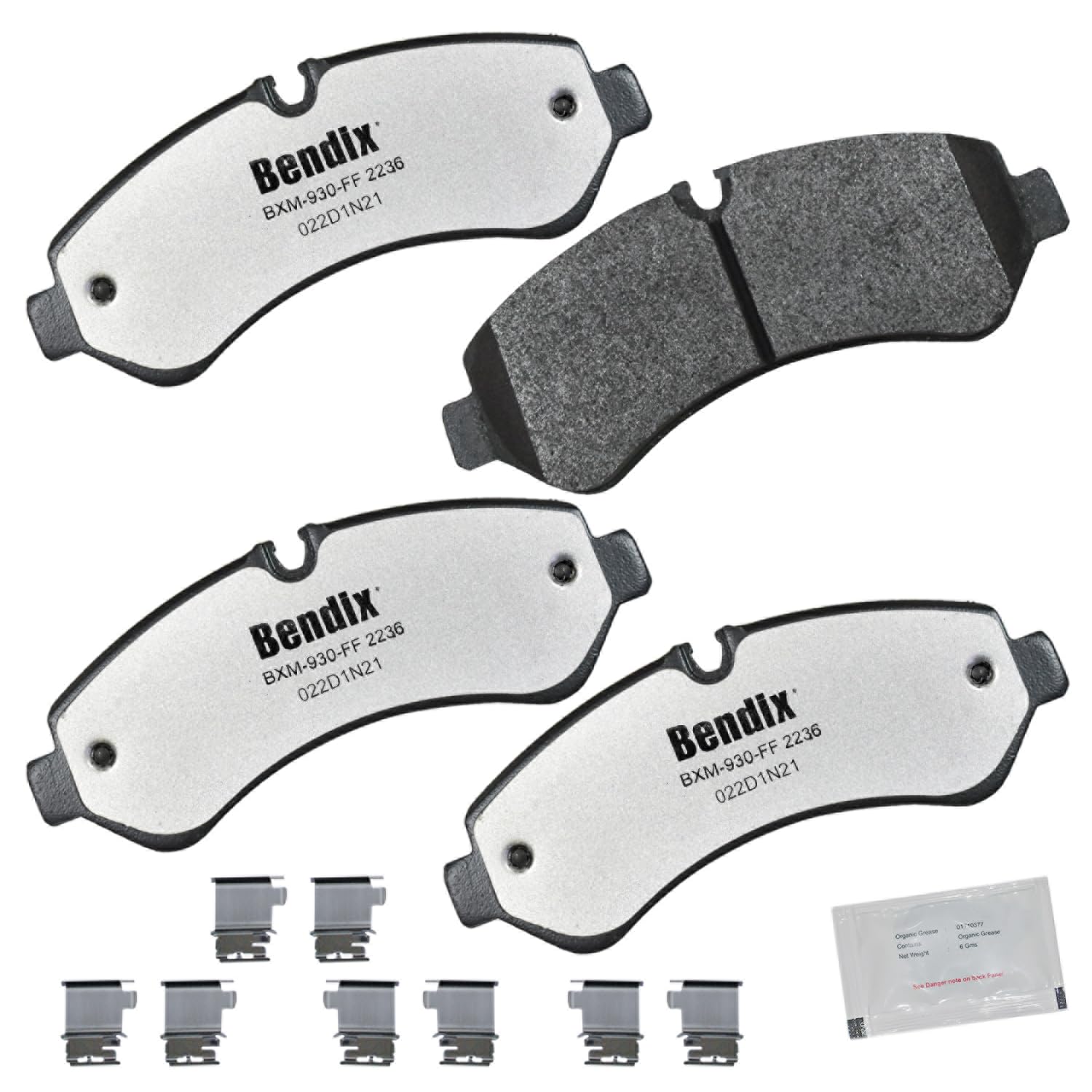 Photo 1 of Bendix Fleet Metlok MKD2236FM Semi-Metallic Rear Brake Pads for Mercedes-Benz Sprinter 2019, Sprinter 3500 2024-2019, Sprinter 3500XD 2021-2018, Sprinter 3500XD 2024-2023, Sprinter 4500 2023-2019