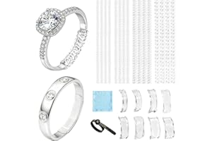 XISHIUYIS 26pcs Ring Sizers for Loose Rings, Eiito Ring Size Adjuster Spacers or Tightener, Invisible Guards, 6 Sizes Fitter, Resizer Fit Almost Any Rings, Reduces Size by 0.5-1.5