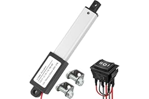 SZAWINLI AWINLI Mini 12V 1.2Inch Line Actuator,Speed 15mm/s, 60N/13.4LBS,Waterproof Linear Motion Actuator,with Remote Lever Switch,Mounting Bracket,Suitable for Micro Equipment,Cabinet (30mm)