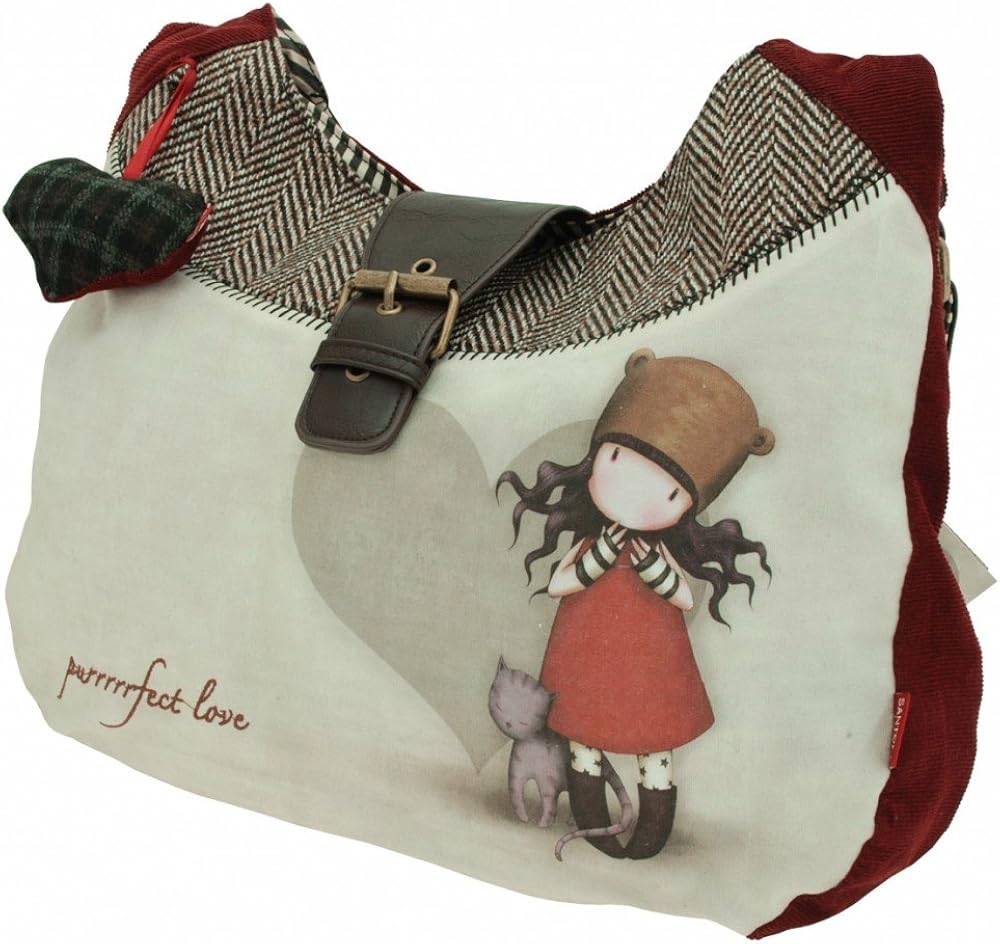 Santoro London Gorjuss Slouchy Bag Purrrrrfect Love Perfect
