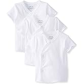 Little Me Baby-Boys Unisex-Baby Newborn Snap Side Tee Shirt 3 Pack