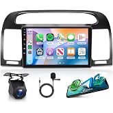 Rimoody 4G+64G Android 15 Car Stereo Carplay for Toyota Camry 2000-2006 | 9 Inch Touch Screen Car Radio with GPS WiFi Bluetooth FM Mirror link Android Auto Backup Camera