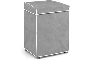 "Capa Para Maquina De Lavar Brastemp Eletrolux Consul 07Kg 08Kg 09Kg 10Kg 11Kg12Kg 13Kg 14Kg 15Kg 16Kg 17Kg Impermeável Forrada Com Elástico Traseiro Proteção UV Material Super Resistente " (Cinza, G)