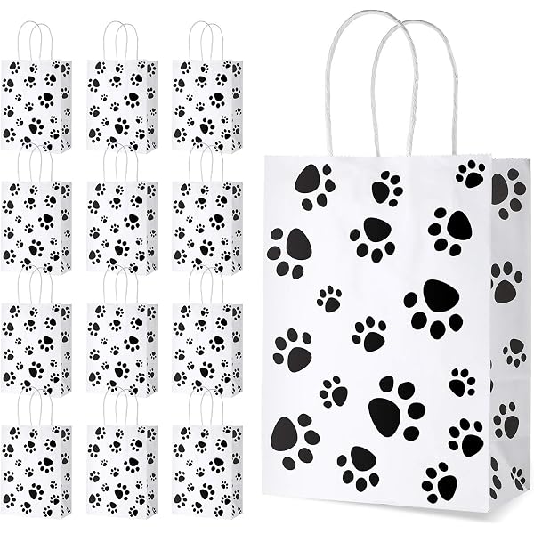 thumbnail image 2 of Boao 100 Pieces Dog Paw Bone Print Treat Bags Puppy Dogs Cellophane Bags Candy Gift Bags With 2 Rolls Ribbon Ties For Pet Treat Party Favor (Dog Pattern Style 2 of 12