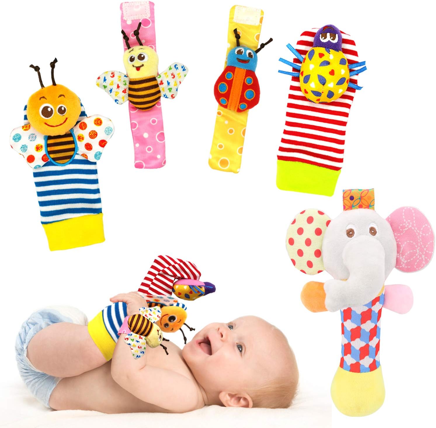 Wrist Rattles Foot Finder Rattle Sock Baby Toddlor Toy, Rattle Toy, Arm